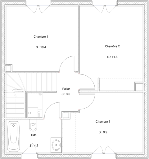 plan maison etage badiane